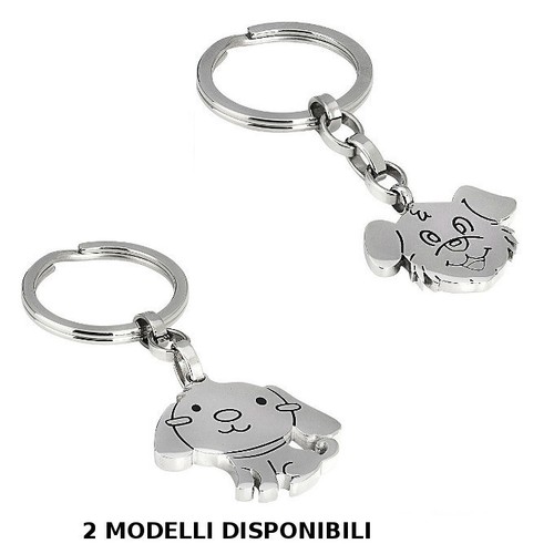 Portachiavi donna acciaio cane