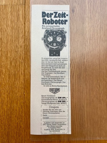1972 heuer autavia tempo - autavia, il