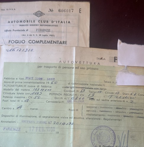 Fiat 1100 103 - 1960, set