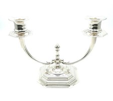 CANDELABRO STILE INGLESE OTTAGONALE DI GREGGIO ARGENTO 800 DA GIOIELLERIA AMADIO