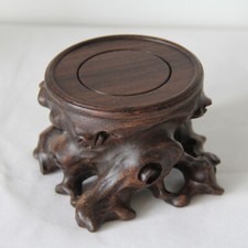 Vaso circolare in legno base