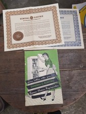 Vintage General Electric refrigerator catalogo Garanzia Inglese anni 60 frigo