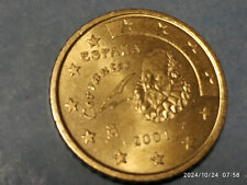 Moneta 50 centesimi di Euro Spagna 2001, splendida SPL