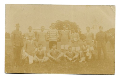 Postcard british army football - postcard,