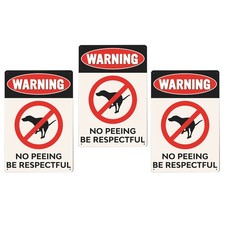 3pcs Iron Pet Dog No Segnale di avvertimento water No Peeing Notato Segnale di
