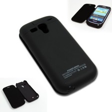 CARICABATTERIE DI BACKUP 2000MAH CUSTODIA ALIMENTAZIONE ESTESA NERO GALAXY S III MINI