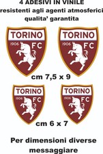 adesivi Torino  calcio serie A stickers football 4 pz  per auto moto caschi