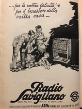 Pubblicità d'epoca 1933 reclame stampa a pagina intera Radio Savigliano