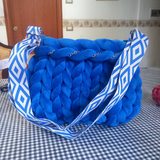 borse fatte a mano con fettuccia marshmallow semplici o con sharm