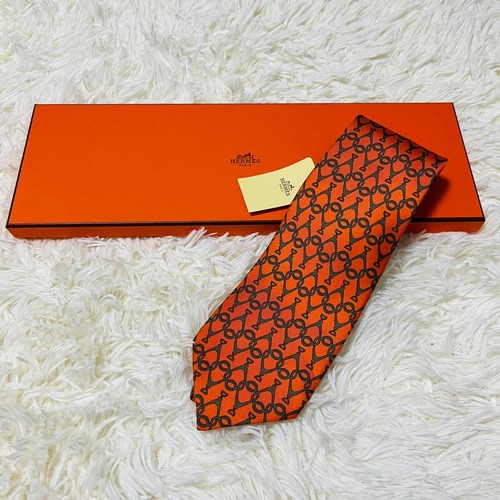 Cravatta hermes arancione 100 - cravatta,