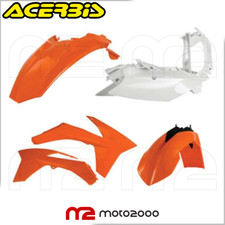 KIT PLASTICHE CARENATURE ACERBIS ARANCIONI BIANCHE KTM EXC 125 200 250 300