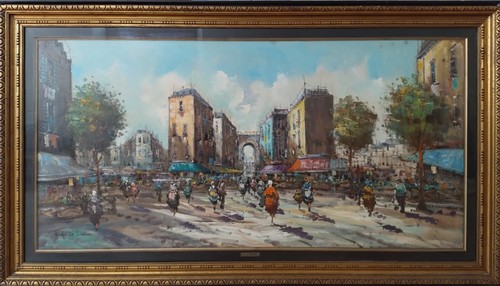 Dipinto olio tela giulio de - su,