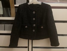 Giacca elegante in tweed nero