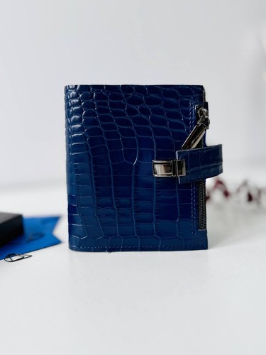 Blue handmade leather cover