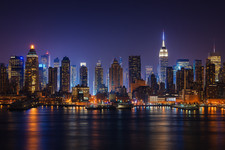 Poster Manhattan Skyline Night