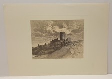 Vintage Lithograph Etching