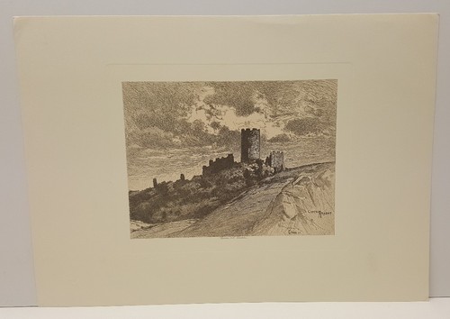 Litografia vintage acquaforte - litografia,