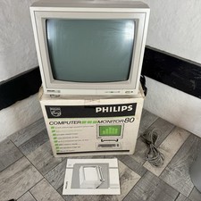 Philips Monocromatico CRT Verde Computer Monitor 80 BM7502 Vintage Monocromatico Prop