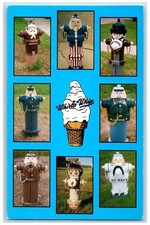 Cartolina Stanley North Dakota sfilata dei patrioti e famosa frusta Whirla c1960s