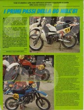 advertising Pubblicità TEST ENDURO 80 cc. 1981 modelli gara-MOTO EPOCA