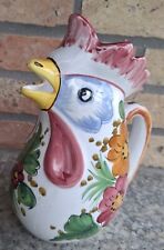 Brocca in ceramica a Forma Di Gallo SANTUCCI DERUTA