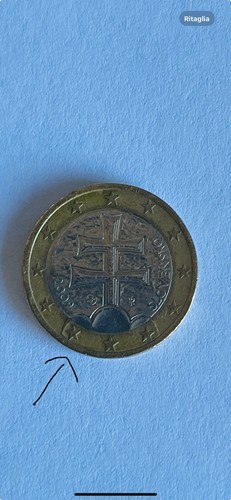 Moneta euro doppia croce - doppia,