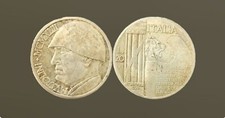 1943 Italy 20 Lire - Mussolini
