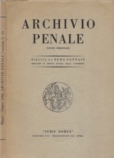 Archivio Penale. Rivista bimestrale. Vol. XXII - Fasc. V-VI - Maggio-Giugno 1966