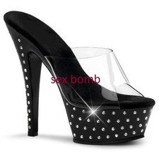 SANDALI TRASP./NERI STRASS