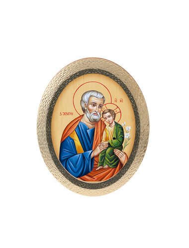 Quadro san giuseppe - ovale, in