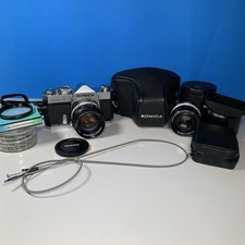 Konica Autoreflex T 35mm SLR Film Camera Hexanon 57mm F1.4 & AR 28mm 3.5 Tested