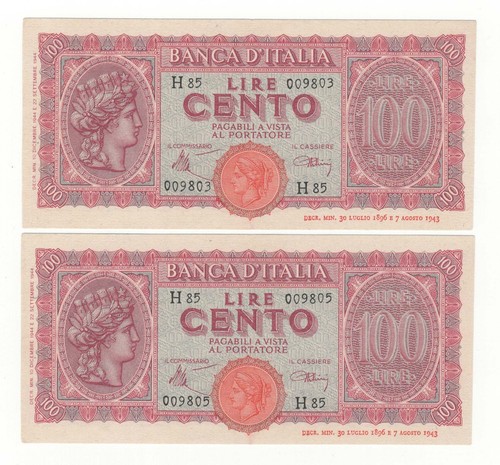 100 lire italia turrita - italia, decr