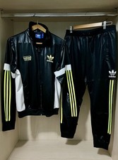Chile 62 Adidas Originals Black Tracksuit Men Size L Jacket M Pants Tuta Uomo OG