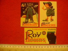 ROY ROGER'S ROGERS JEANS LOTTO 3  RARI ADESIVI VINTAGE PROMO STICKER AUFKLEBER