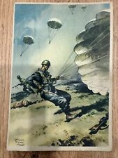 CARTOLINA MILITARE REGG BERSAGLIERI PARACADUTISTI PISANI FUTURISMO '40
