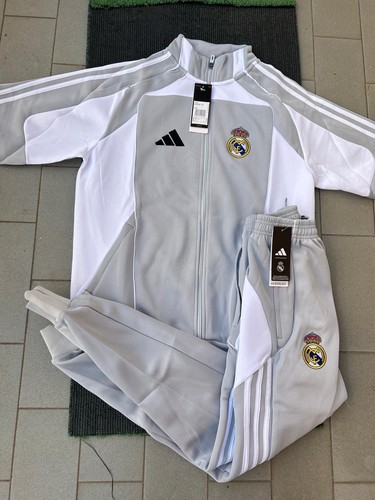 Tuta real madrid adidas grigia - tuta,