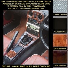 Mazda MX5 MK1 Eunos 1989-1998 legno di noce argento lucido carbonio nero - Kit cruscotto