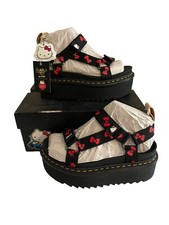Dr Martens X Hello Kitty Platform Sandals Vegan Chunky Quad Rare NIB US 7 EU 38