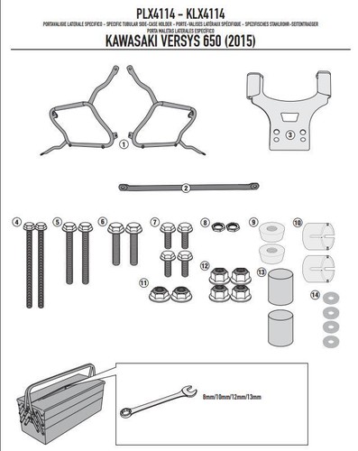 Givi kit portavaligie - portavaligie, laterale