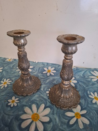 Portacandele vintage placcato