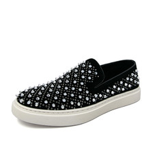 Mens Rivet Flats Slip On Round