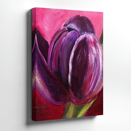 Quadro olio fiore - , tulipano