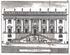 ITALY ROME CAMPIDOGLIO "Le Palais du Capitole" 1709 A. De Rogissart
