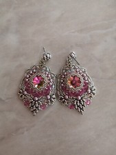 Orecchini Pendenti Pink Wonder Con rivoli bicono e perline swarovski