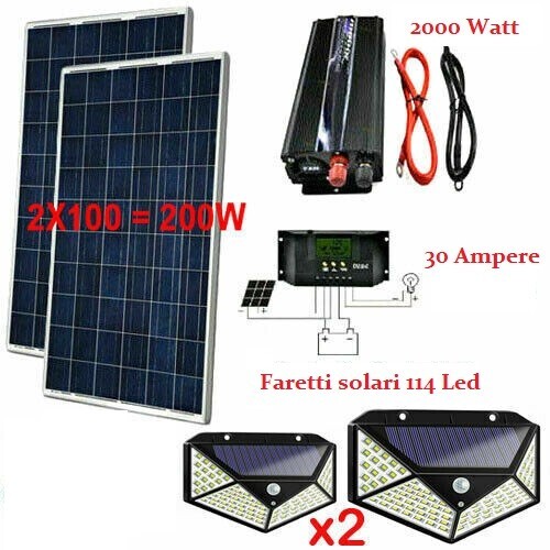 Kit fotovoltaico 2kw inverter - kit,