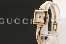 [EXC+5 con scatola] Orologio Gucci 1900L quarzo oro quarzo quadrato quarzo donna Giappone