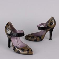 Alberta Ferretti Mary Jane Scarpe Cuoio N. 39 Italia Second Hand Originali