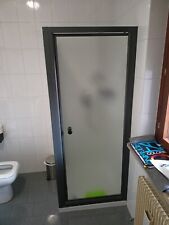 BOX DOCCIA CESANA IN VETRO TEMPERATO COLORE GRIGIO CANNA DI FUCILE 80X80