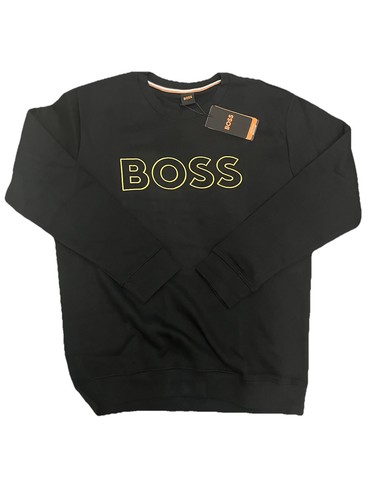 Felpa nera boss - nera, logo