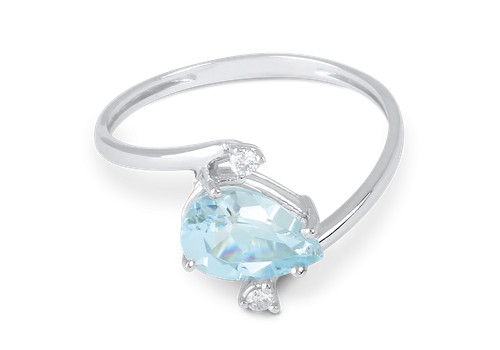 Anello demetra acquamarina - anello,